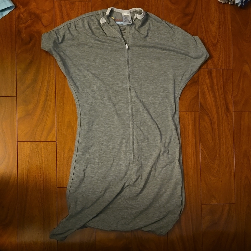 Sleeping Baby Gray Zip-Up Pajama